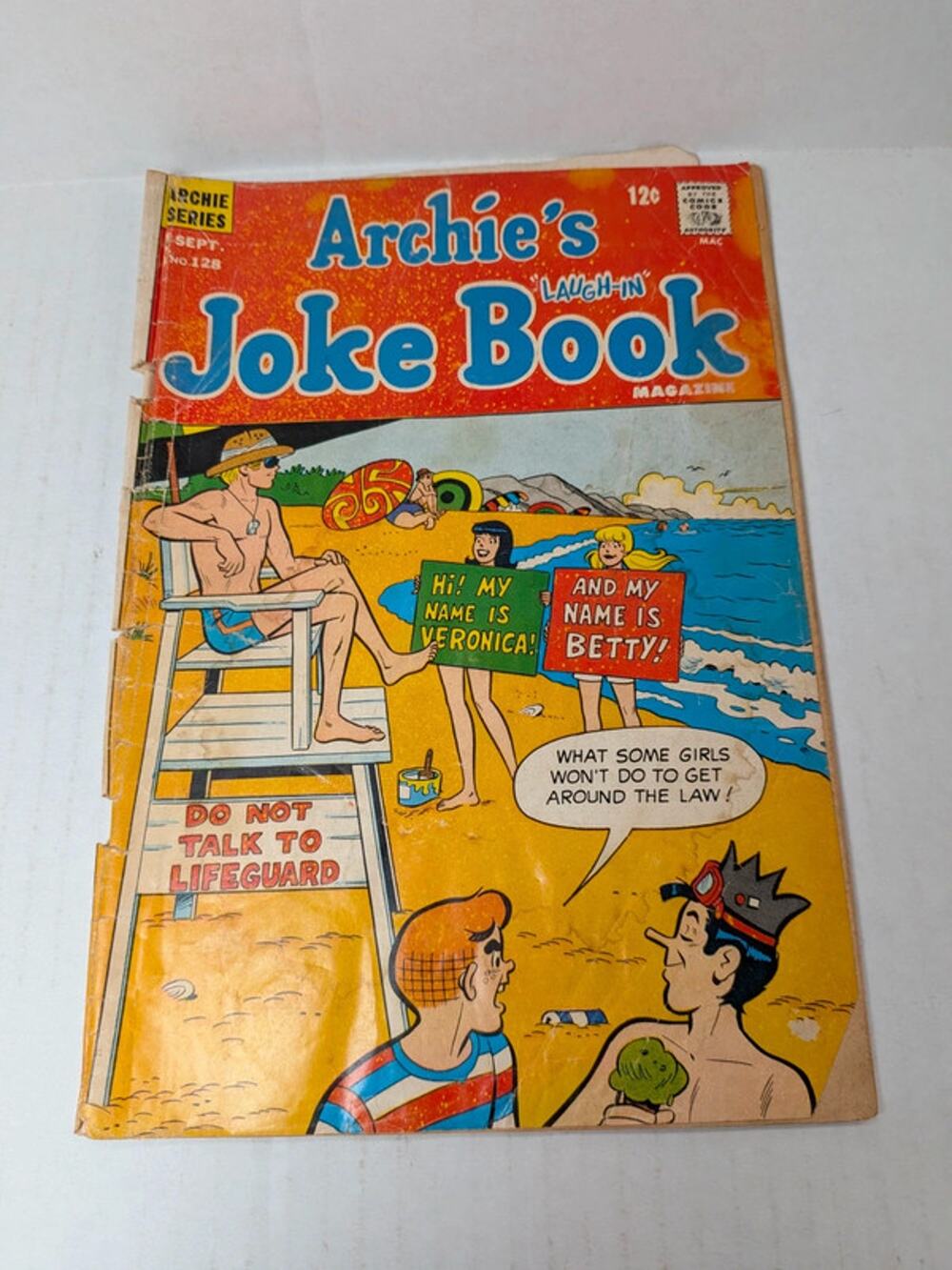 Vintage Archie series archies joke book magazine Sept #128